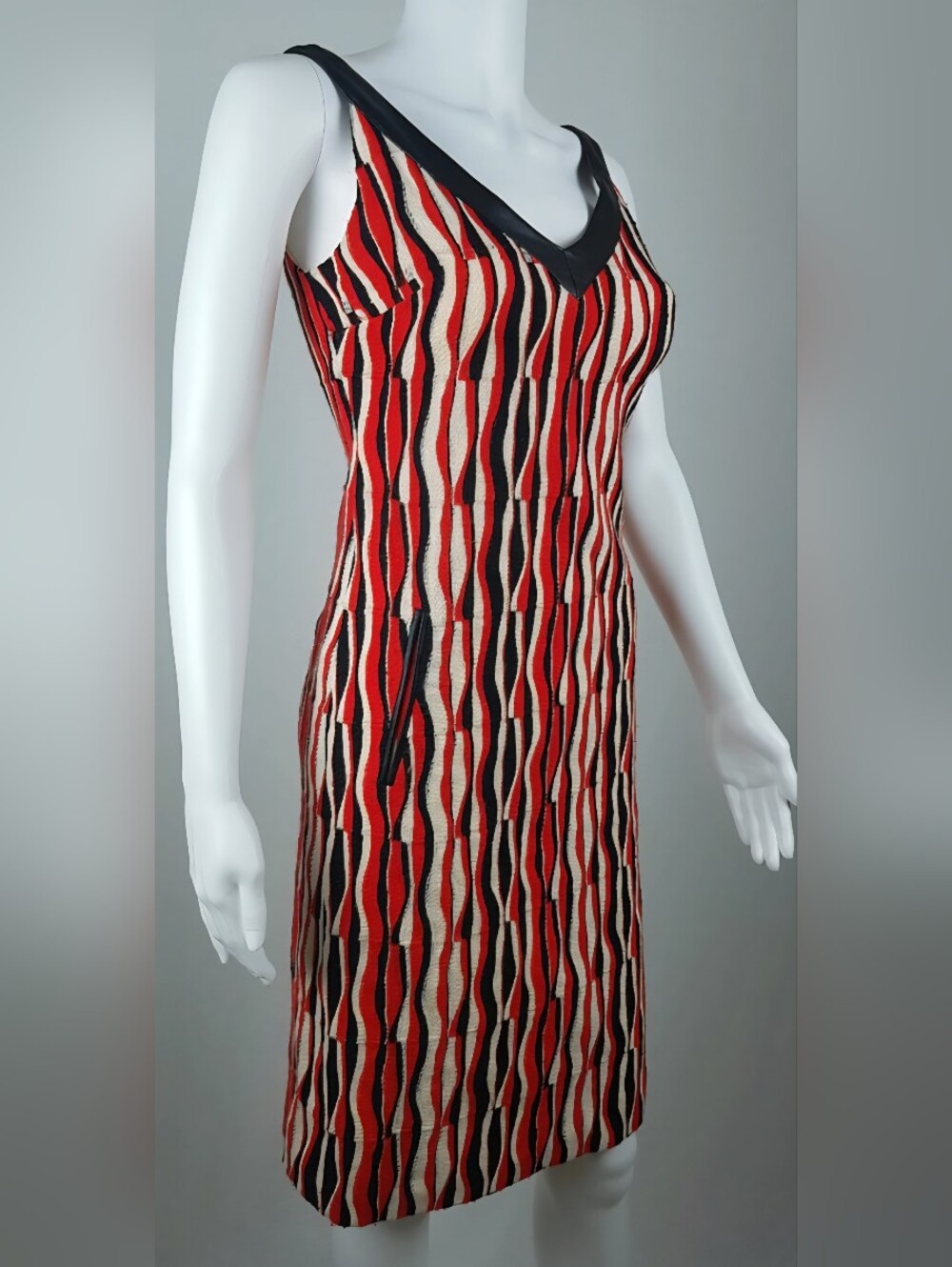 EUC Vintage Tocca Women's Size 2 Op Art Knee Length Dress